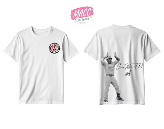 Custom Baseball Signature Photo Tee